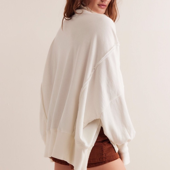 FP We The Free Camden Henley Sweatshirt in Grey Opal sz lg NWT - Picture 7 of 8